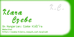 klara czebe business card